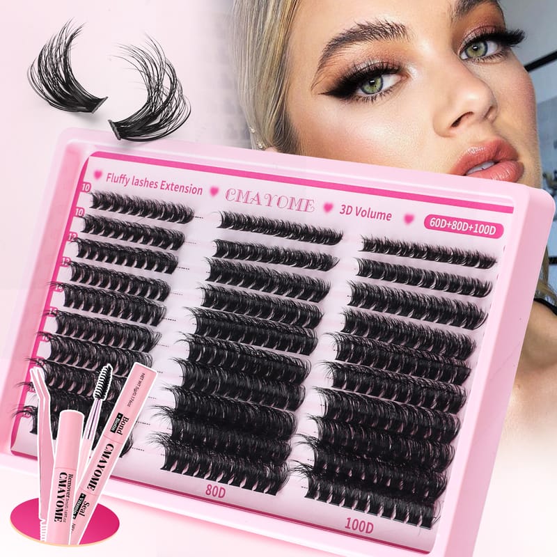 TZ (30-100D 10-18mm Fluffy Mix DIY Lash Clusters Kit)