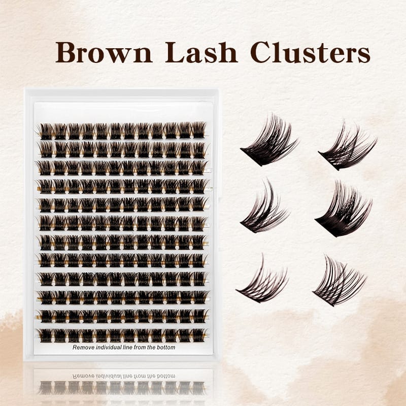 BNE (11 Styles Brown 8-18mm DIY Lash Clusters)