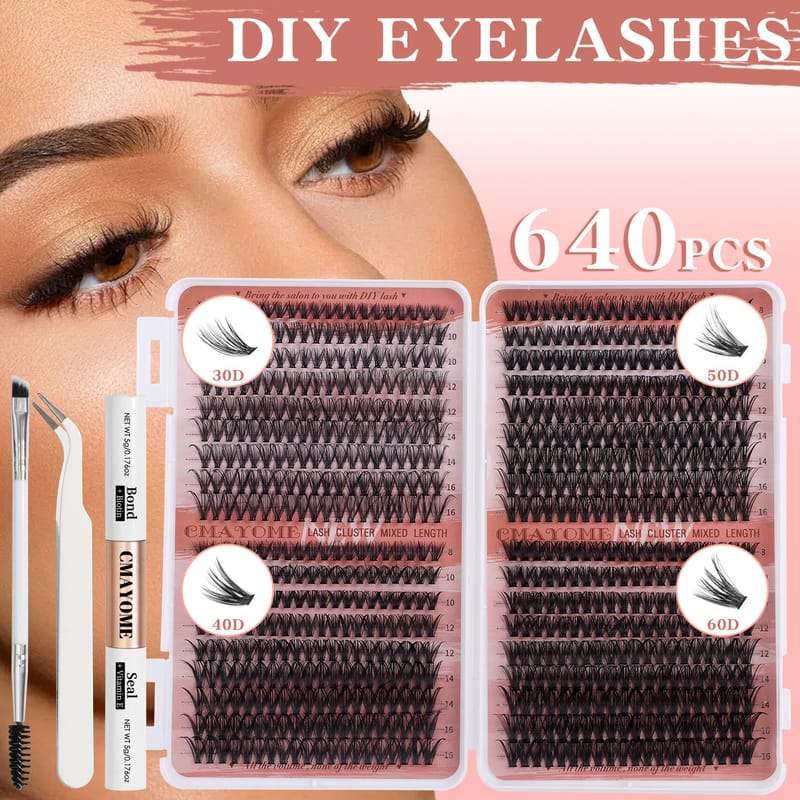 JMS (640 Pcs 10D-100D Mix DIY Lash Clusters Kit) 