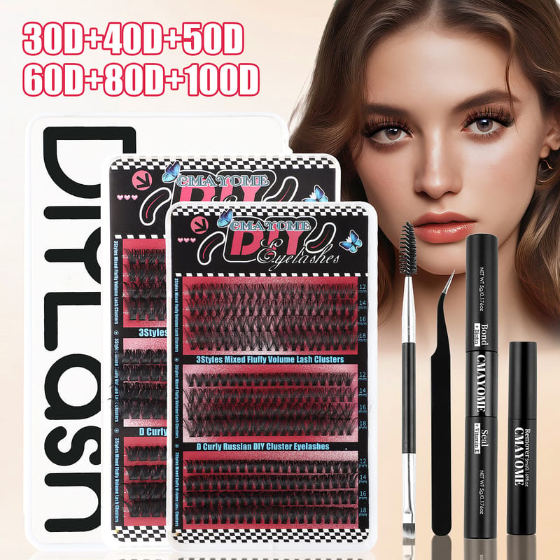 JMS035 (D Curl Voluminous Mix DIY Lash Clusters Kit)