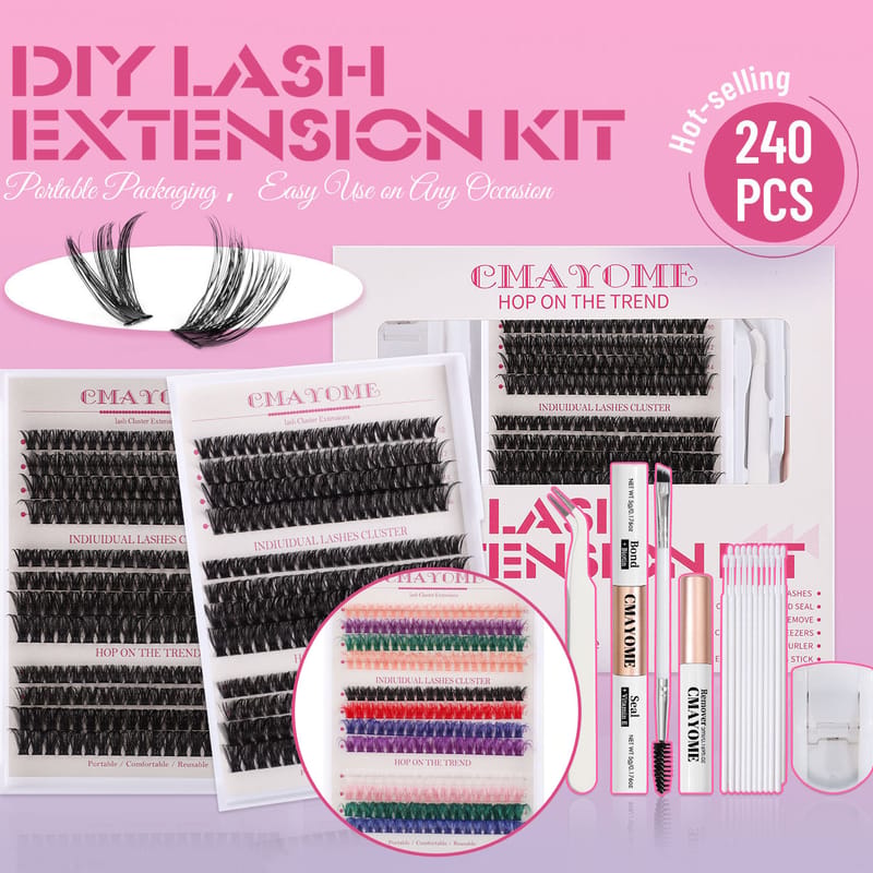 JMS (60D+80D+100D 10-16mm Mix DIY Lash Clusters Kit)