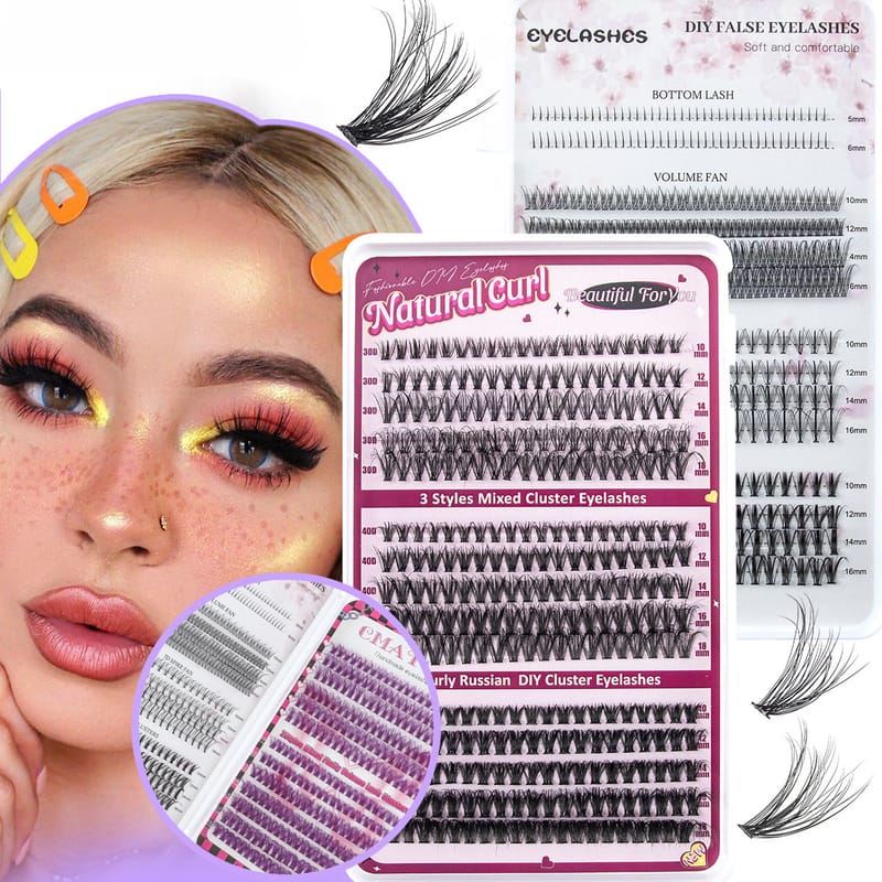 TZ (14 Length D Curl DIY Lash Clusters Kit)