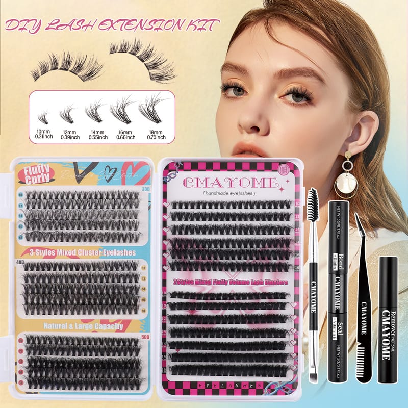 JMS007 (30D-80D Fluffy Mix DIY Lash Clusters Kit)