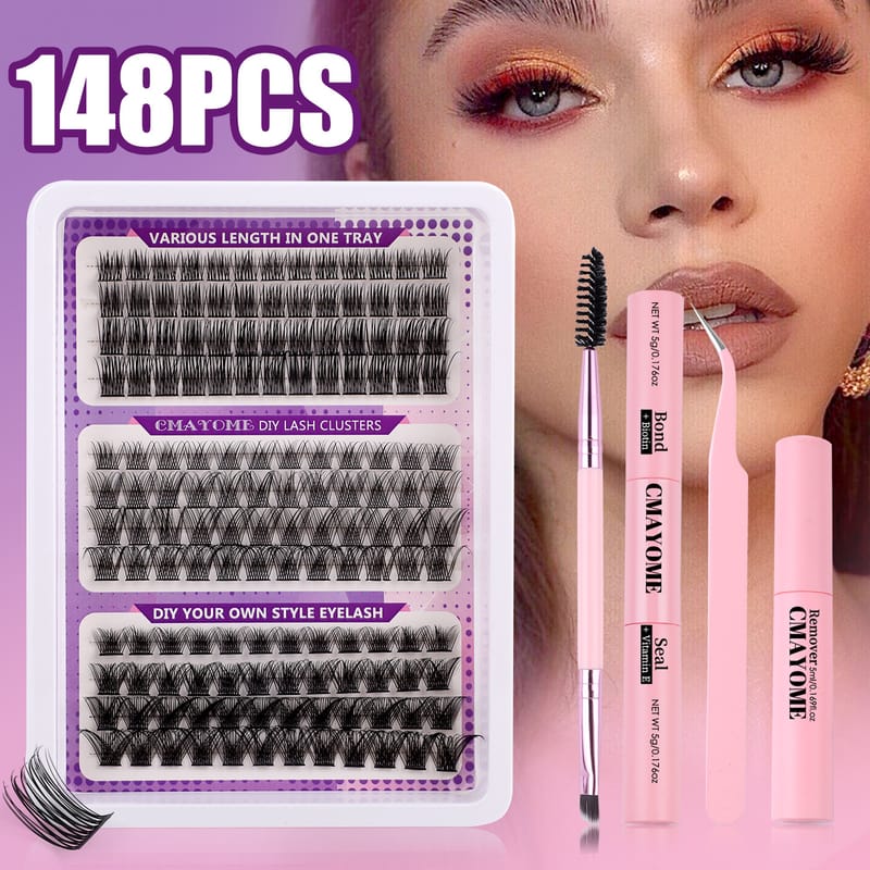 SET302 (148 Pcs 10-16mm 3 in 1 DIY Lash Clusters Kit)