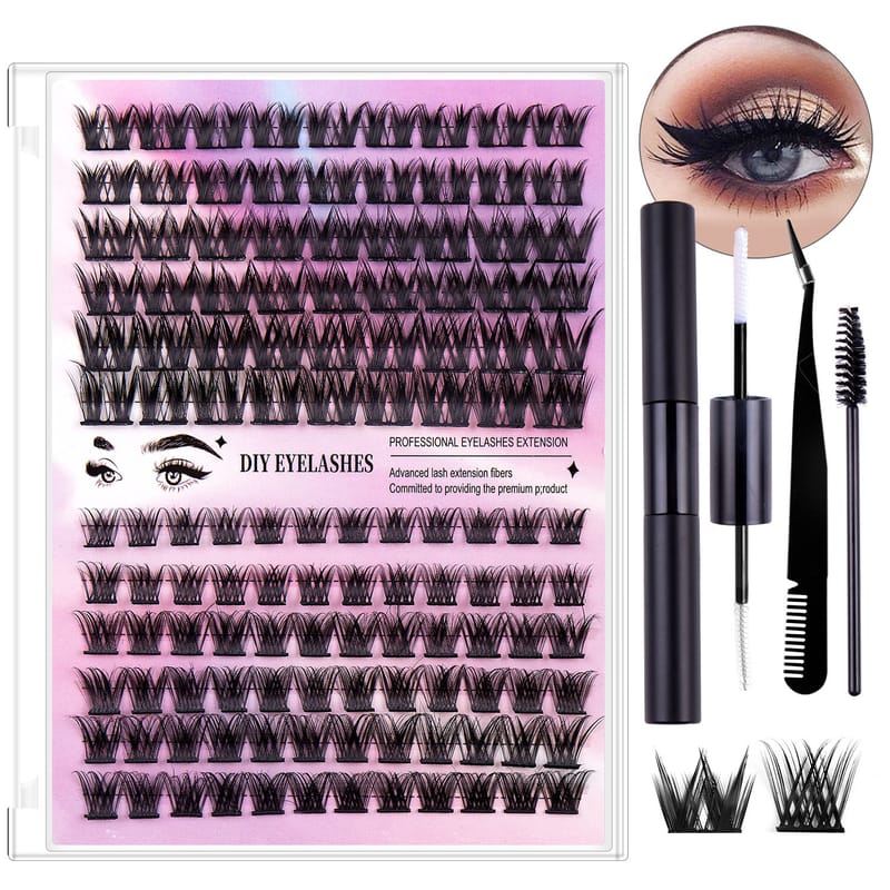 SET020 (126 Pcs 2 in 1 Mix DIY Lash Clusters Kit)