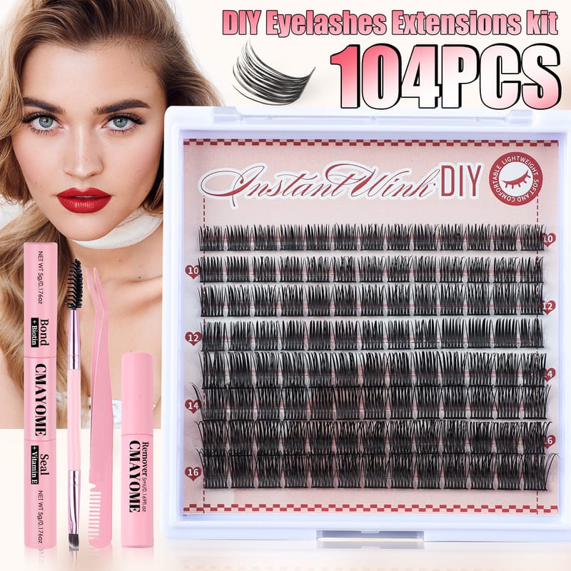 Set8 (4 Popular Combinations Mix DIY Lash Clusters Kit)