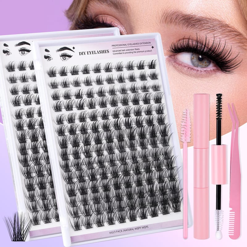 Set219 (140 Clusters D Curl 10-16mm DIY Lash Clusters Kit)
