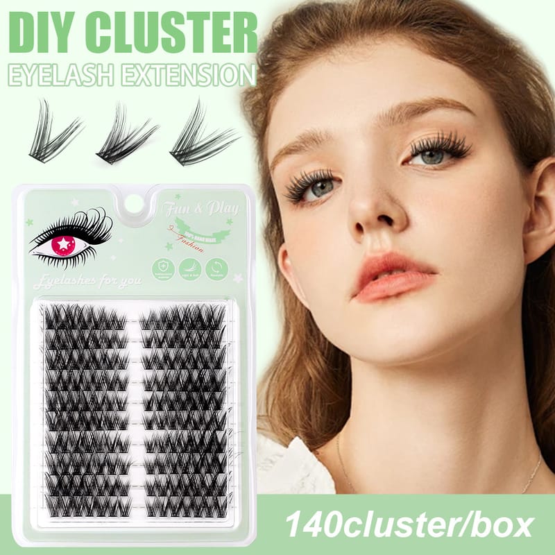 FD10 (140 Clusters Natural & Dense 10-16mm DIY Lash Clusters)