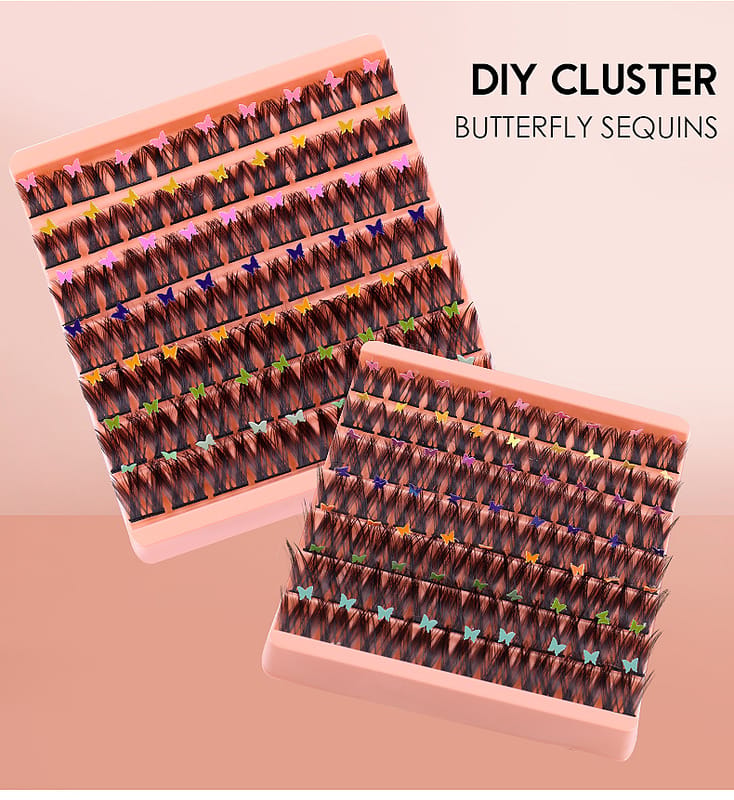 S-71 (63 Clusters Butterfly Sequins DIY Lash Clusters)