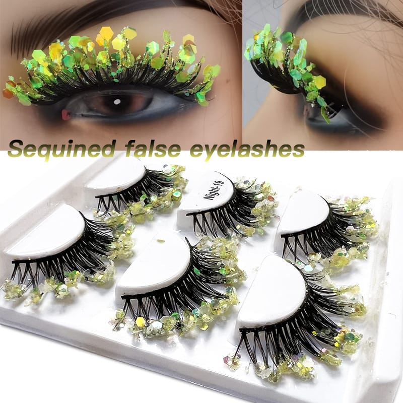 Night-Glitter & Glow Faux Mink Lashes (3 Pairs)