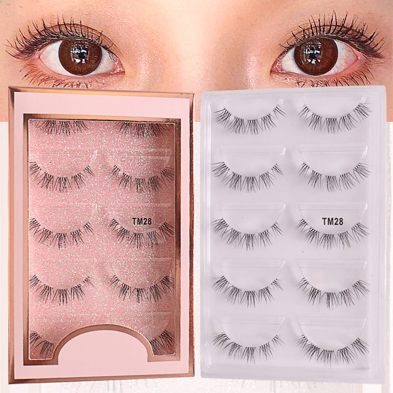 TM-Little Devil Clear Band Natural Faux Mink Lashes (5 Pairs)