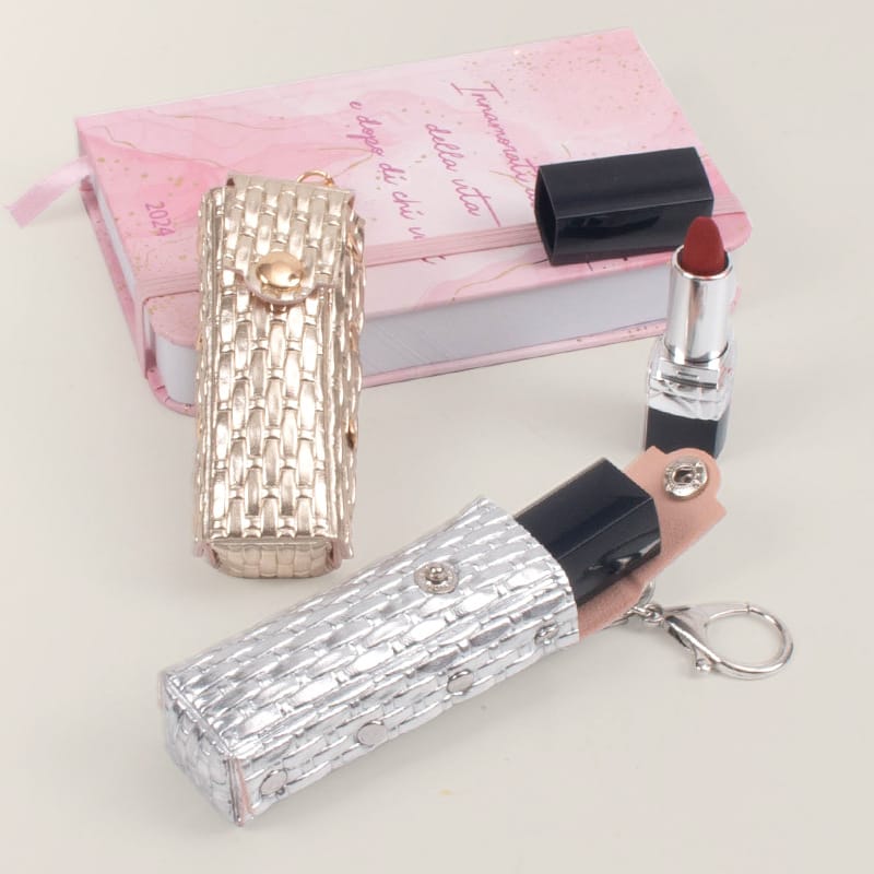 Glossy Lip Gloss & Lipstick Bag Keychain