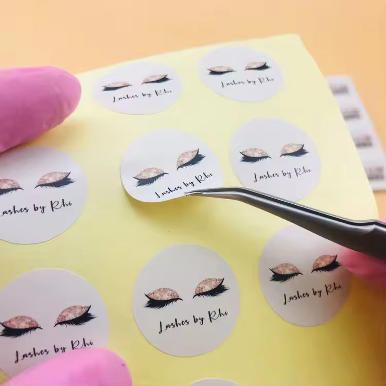 Coated paper sticker with a smooth surface and clear printed colors
