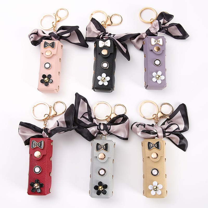 Chanel-Style Lip Gloss & Lipstick Bag Keychain