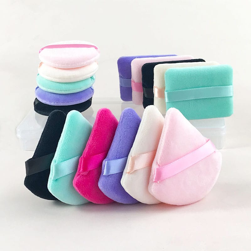 Ultra-Soft Dual-Sided Crystal Velvet Short-Pile Powder Puff