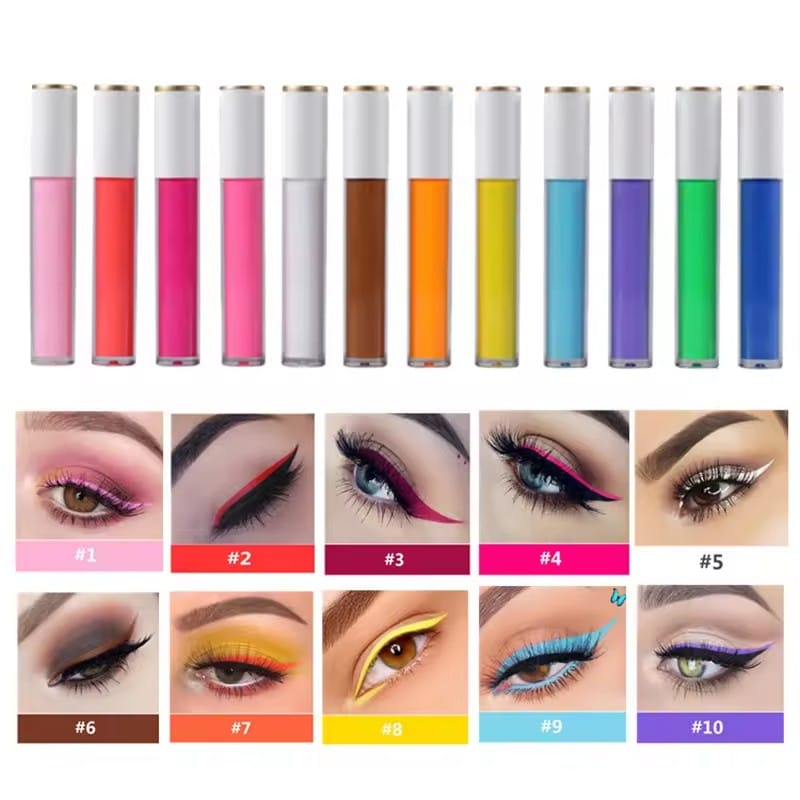 12 Color High Pigment Neon Matte Liquid Eyeliner