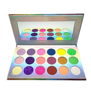 18 Color Glow Fluorescent Matte Shimmer Glitter Mix Eyeshadow Palette