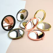 Metal Glossy Double-Sided Folding Mini Mirror