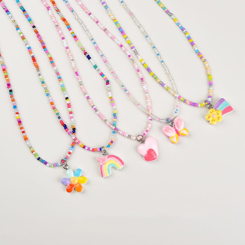 Colorful Beaded Cartoon Cute Kids' Chain Necklace
