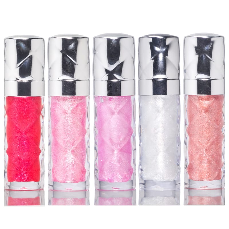  5 Color Shimmer Diamonds Shiny Lipgloss Oil (Shiny Silver Cap)