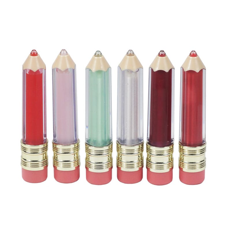 6 Color Fruit Pencil Mirror Glossy Lip Oil