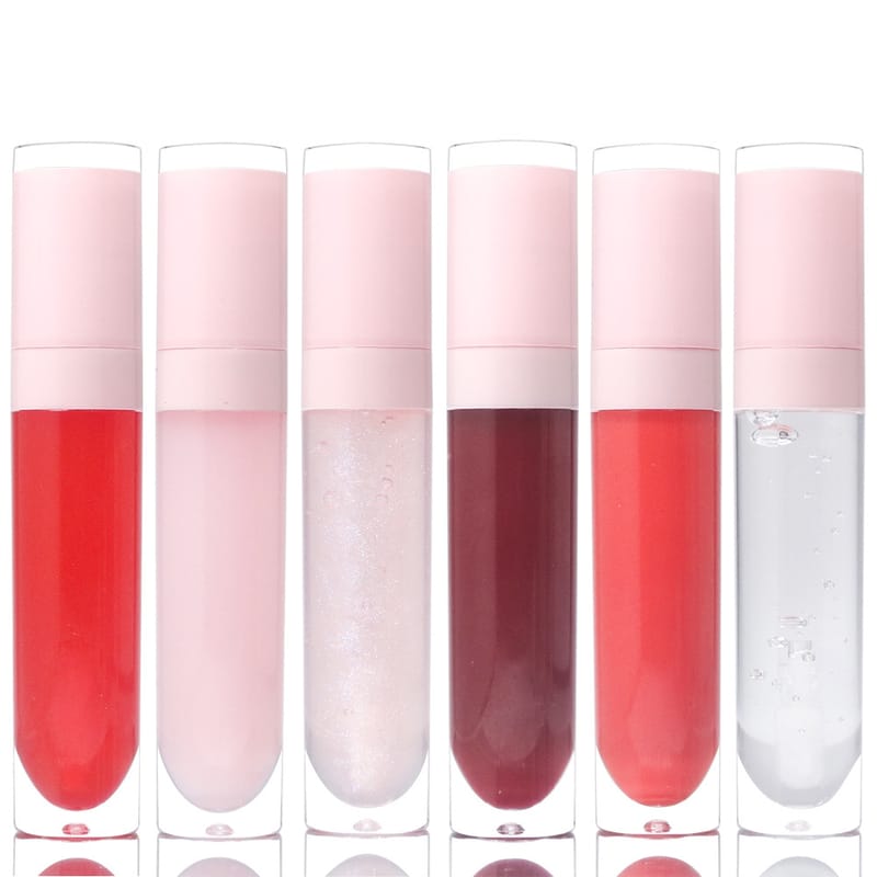 6 Color Fruit Pink Cap Moisturizing & Clear Lip Oil