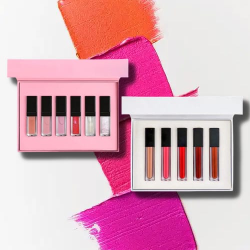 6 Pcs Crystal & Shiny & Matte Lip Gloss Set