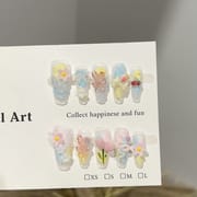 Colorful Floral Fairy Tale Press On Nails