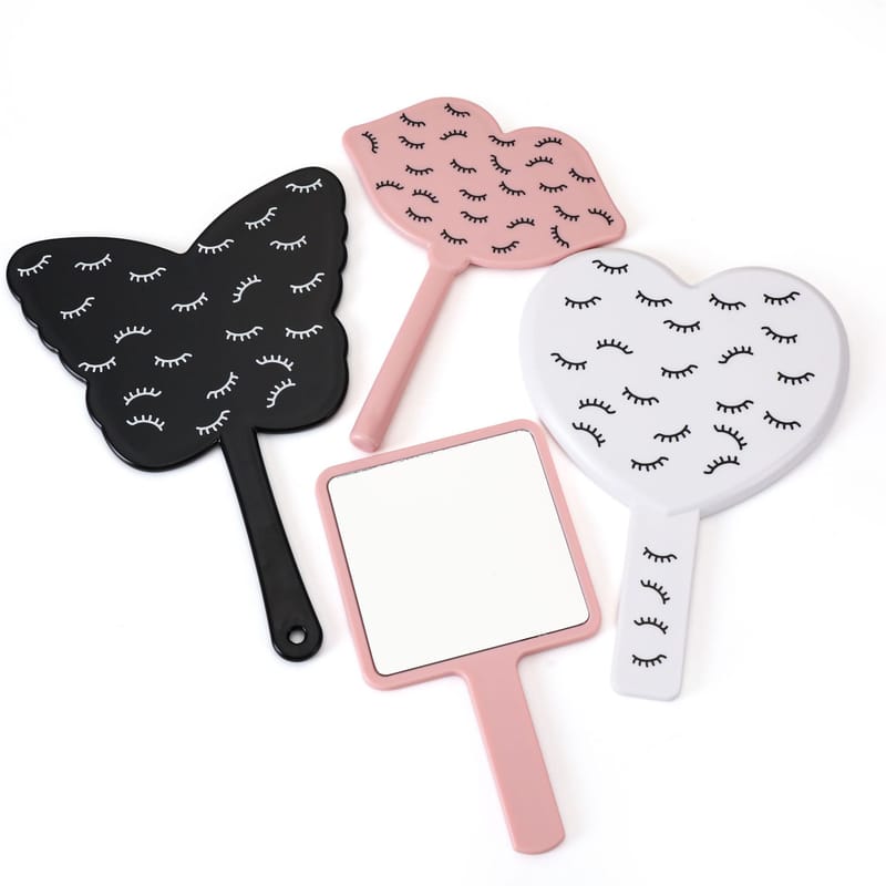 3 Color 4 Shape Lashes Print Makeup Mirror