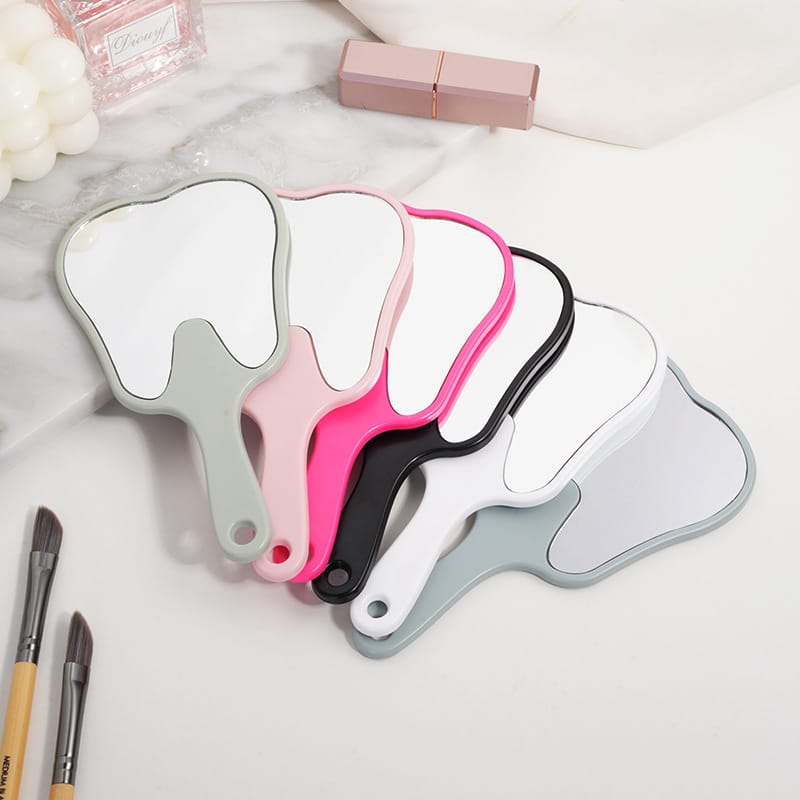 6 Color Handheld Dental Mouth Mirror (Tooth Shape)