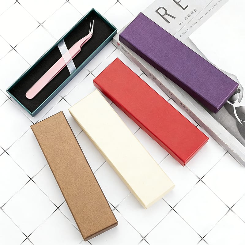 9 Color Tweezers with Lid & Base Boxes