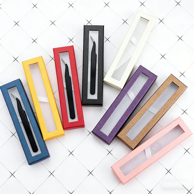 11 Color Tweezers with Lid & Base Boxes