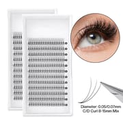 Premade Fans Volume Eyelash Extensions | 3D-14D 8-15mm Mix C/D Curl Short Root