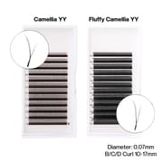 Angled Fox Eye Camellia YY Eyelash Extensions 0.07mm | B/C/D Curl Fluffy Lashes