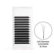 Narrow Slant Flying 3D - Angled Fox Eye Clover Fluffy Eyelash Extensions