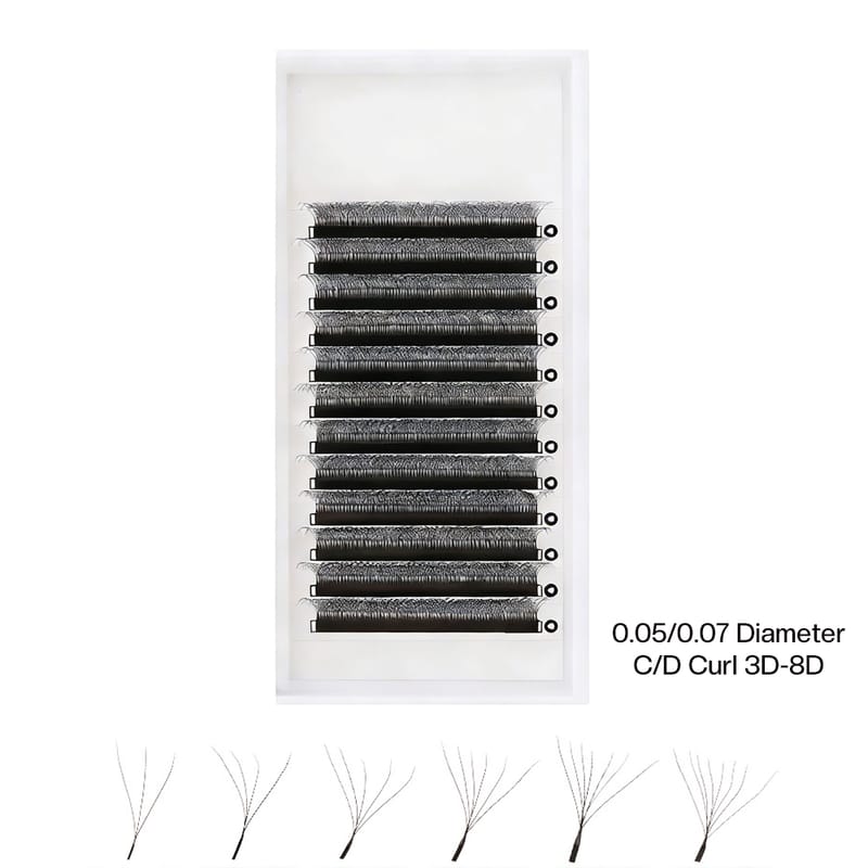 Clover Collection Premade Fans Tulip-shaped 3D-8D Eyelash Extensions