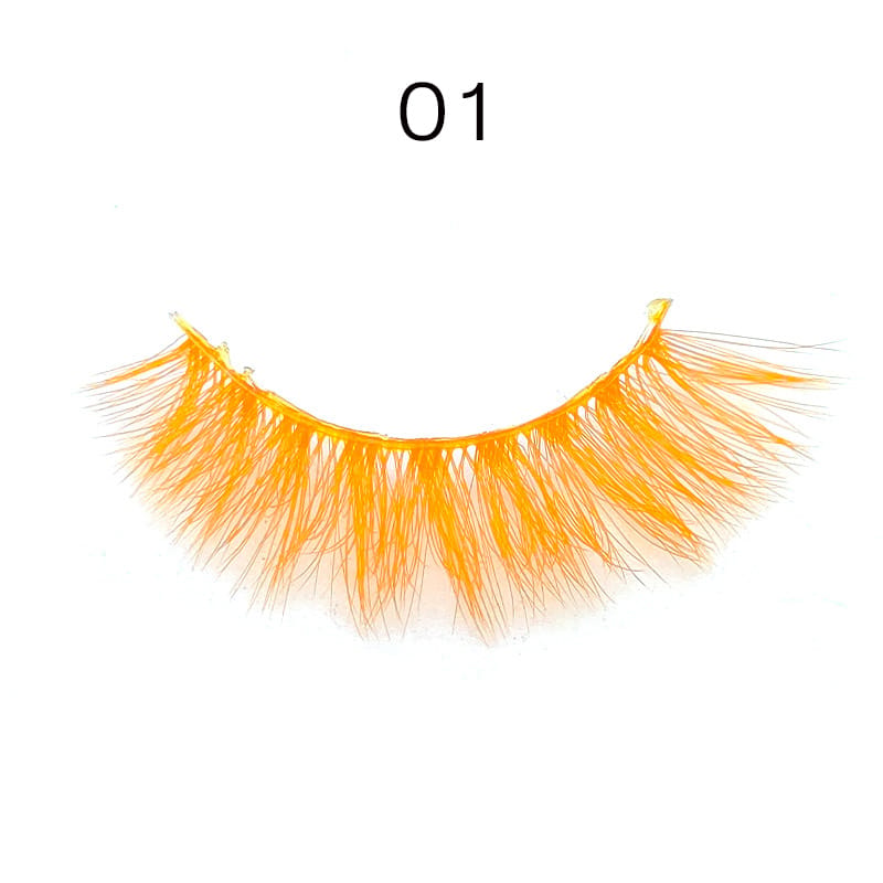 QCO (Clear Band Colored Faux Mink Lashes)
