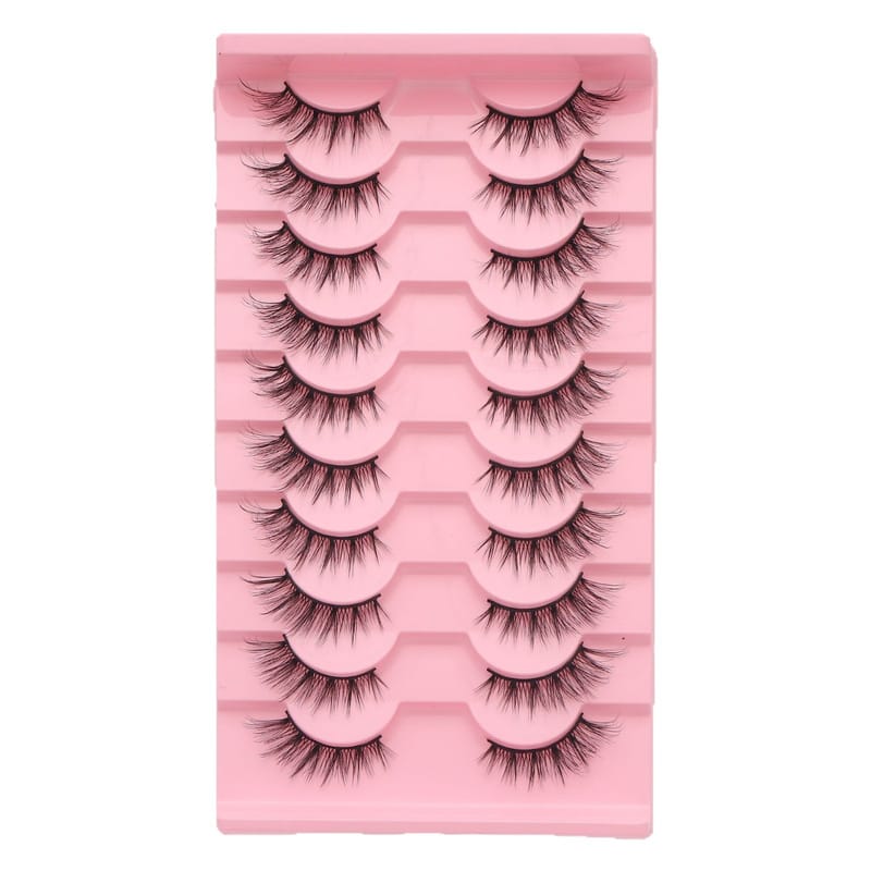 XYJ (12-17mm Longer Fuller Outer Corner Half Faux Mink Lashes - 10 Pairs)