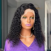 200 Density Kinky Curly 13x4 Lace Front Human Hair Wig - Pre-Plucked