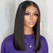 Double Drawn Bone Straight 4x4 Lace Front Human Hair Wig (DD/SDD)