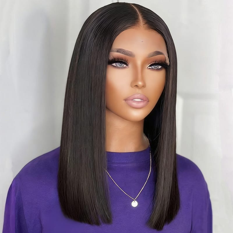 Double Drawn Bone Straight 4x4 Lace Front Human Hair Wig (DD/SDD)