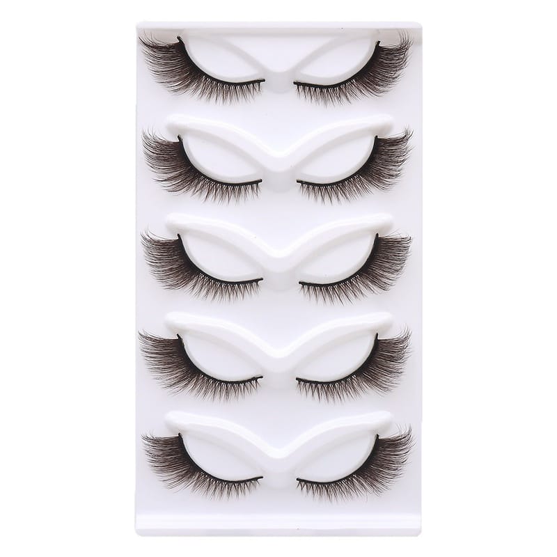 ZONG (17mm Brown Cat Eye Faux Mink Lashes - 5 Pairs)