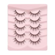 Z (17mm Brown Cat Eye Crisscross Spiky Faux Mink Lashes - 5 Pairs)