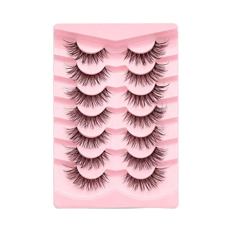TYG (17-20mm Clear Band Fox Eye Faux Mink Lashes - 5 Pairs)