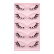 TYG (15mm Clear Band Spiky Fairy Faux Mink Lashes - 5 Pairs)