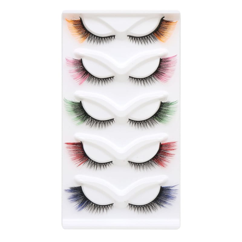 MYC (5-17mm Colored Cat Eye Volume Curl Faux Mink Lashes - 5 Pairs)