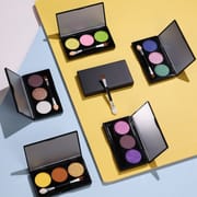 3 Color Eyeshadow Palette - Matte & Shimmer, Fine Texture, with Brush