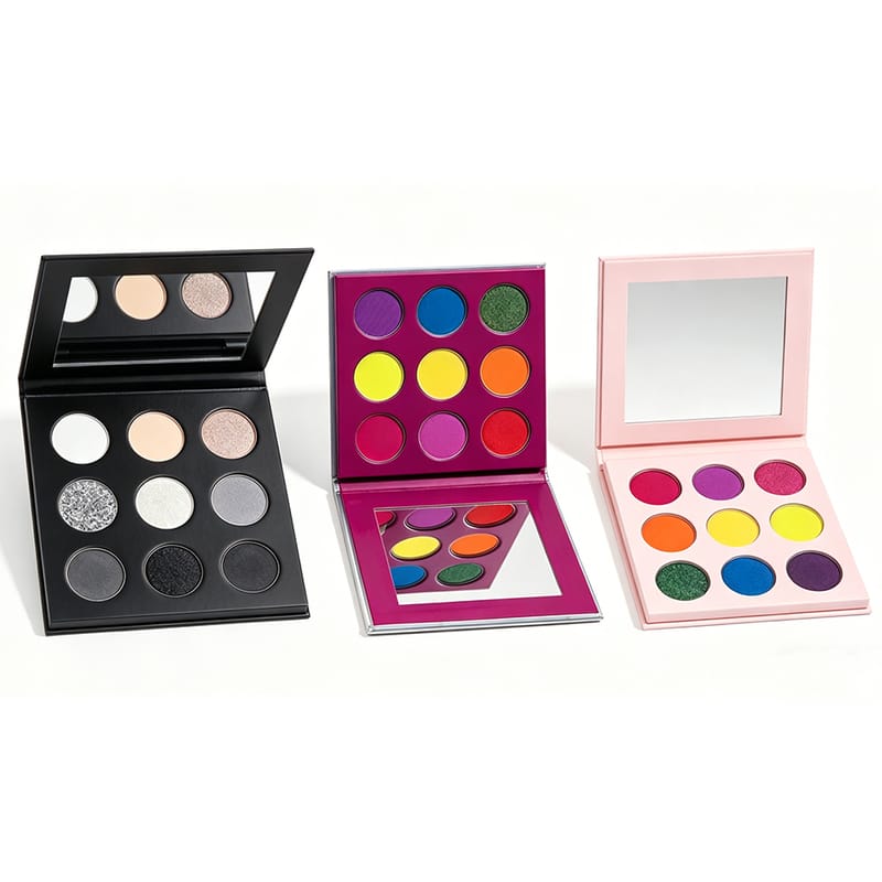 9 Color Eyeshadow Palette - Matte, Shimmer, Earth Tones & Glitter