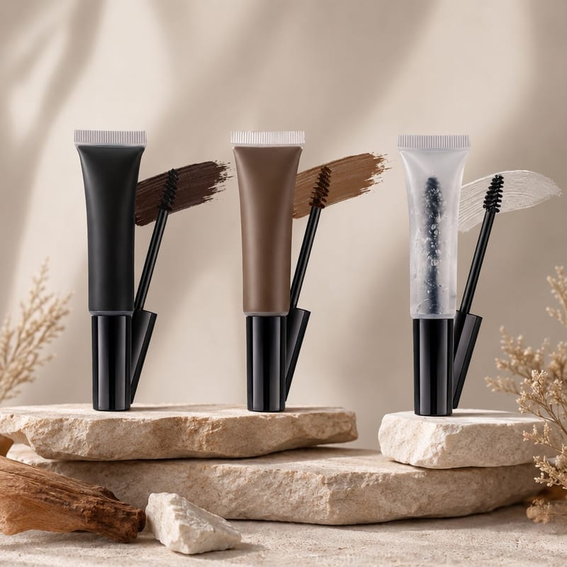 Black Brown Eyebrow Tint & Brow Setting Gel | Natural Long-Lasting Brow Styling