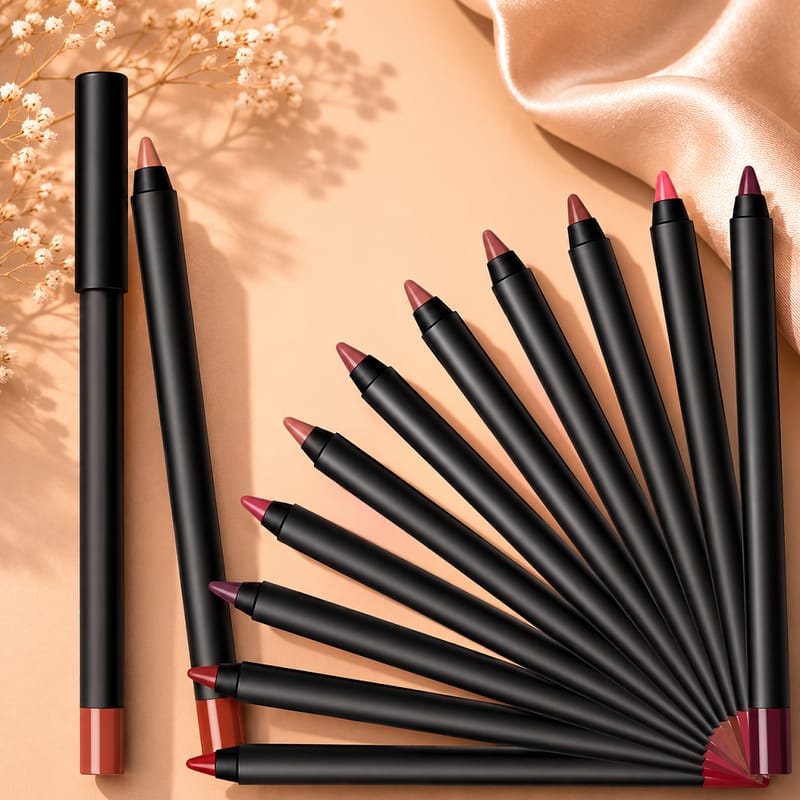 24-Color Soft Matte Lip Liner | Smooth Application & Rich Color Payoff